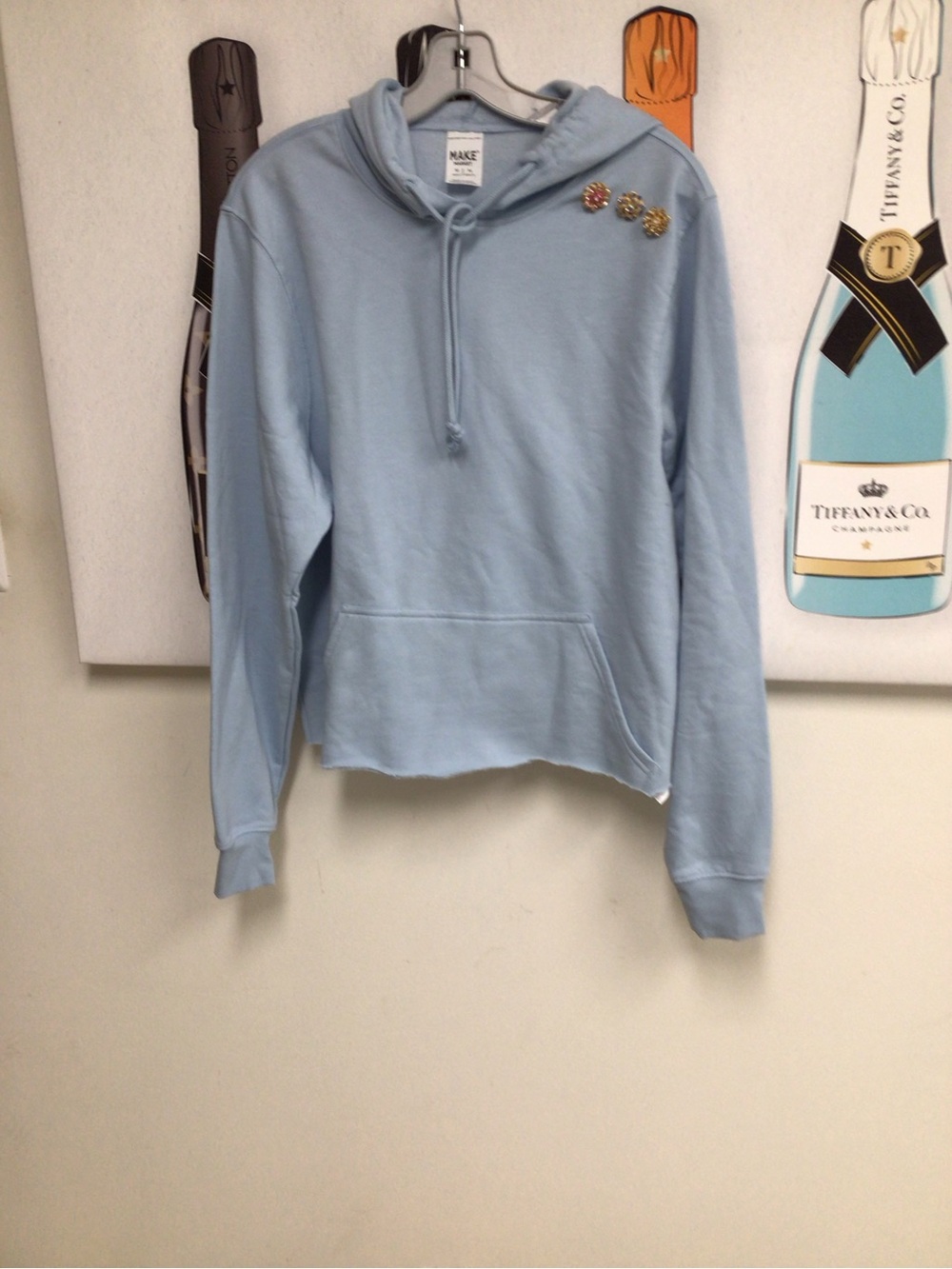 Sweatshirt Coped  Hoods With Rhinestone